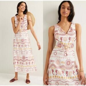 Anthropologie Eva Franco Harley Embroidered Maxi Dress